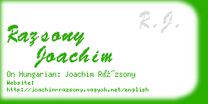 razsony joachim business card